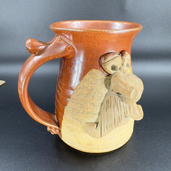 Wagner Stoneware Pottery Village Potter Coffee Mug Cup Face Anthropomorphic Mug - Picture 13 of 16